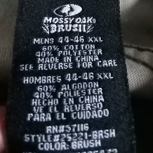 Mossy Oak Brush Camouflage Cargo Pants Hunting - Picture 6 of 10